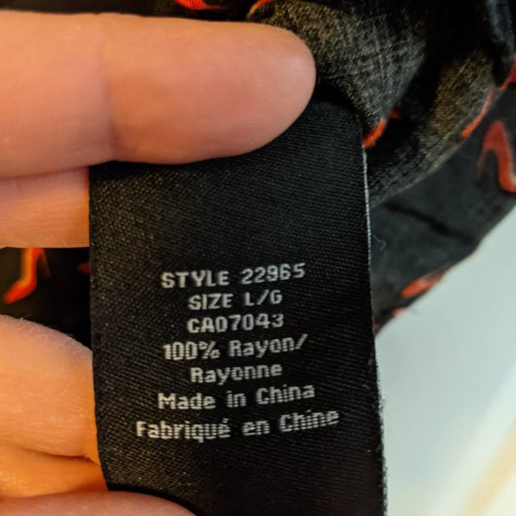 Brody Miles Red Stiletto Blouse sz L - Picture 4 of 13